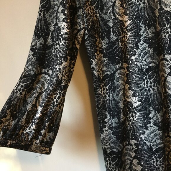 Dark Victorian Gothic Mockneck Frilly Button Down Blouse - Picture 9 of 16